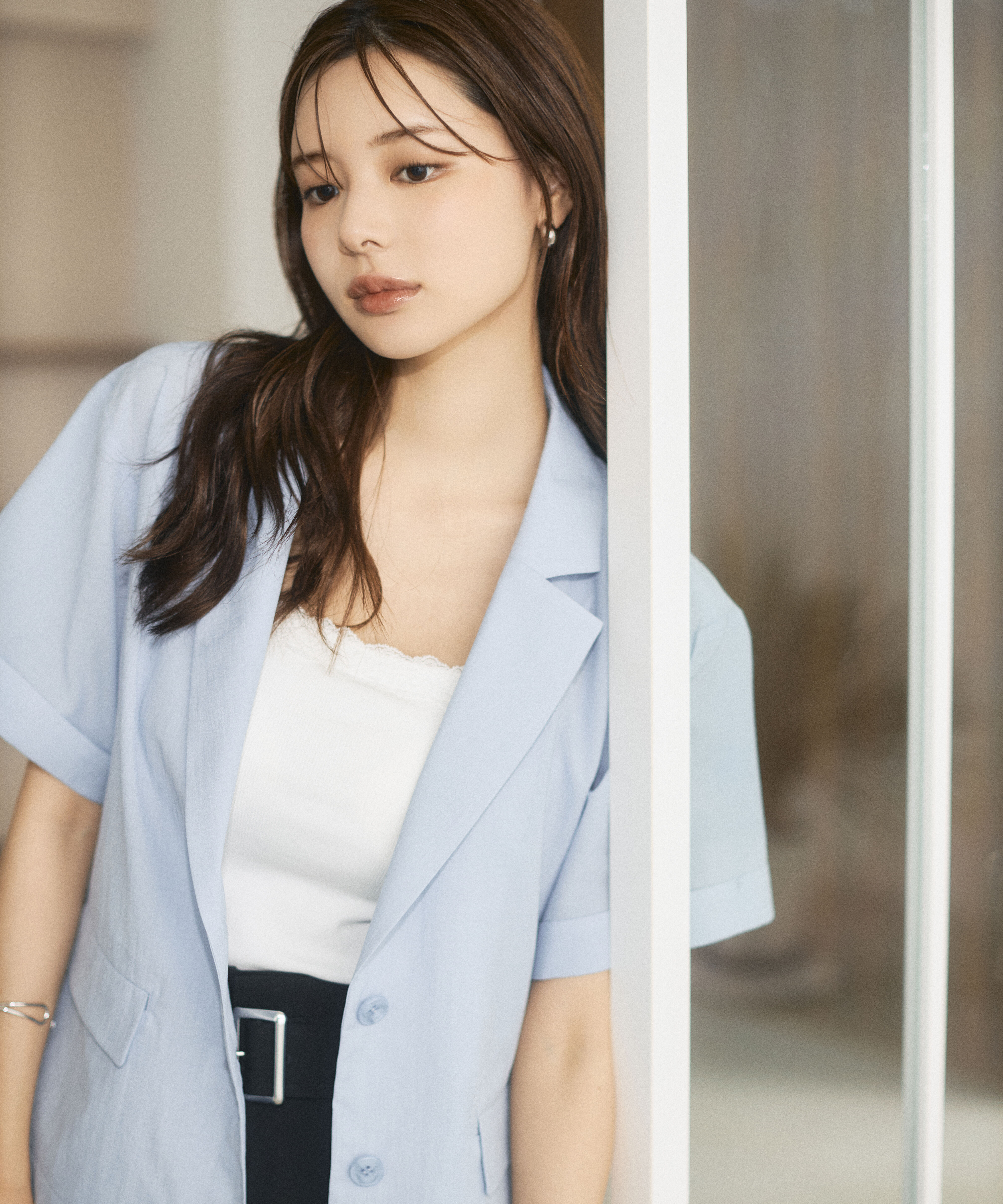 PROPORTION BODY DRESSING「＜a/mie＞ハーフスリーブジャケット」|その他|ブルー