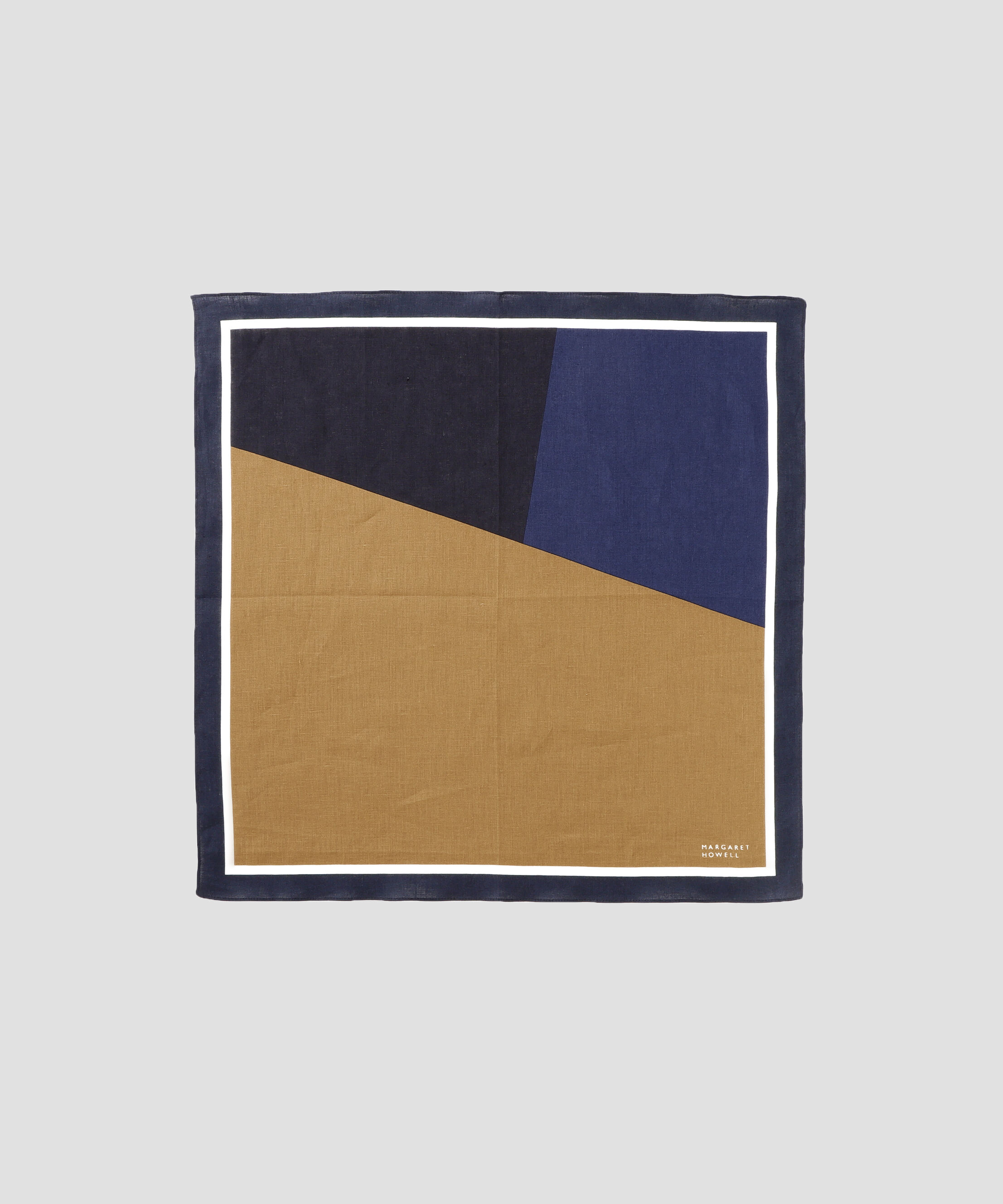 MARGARET HOWELL HOUSEHOLDGOODS「COLOR BLOCK HANKY」|ハンカチ|NAVY
