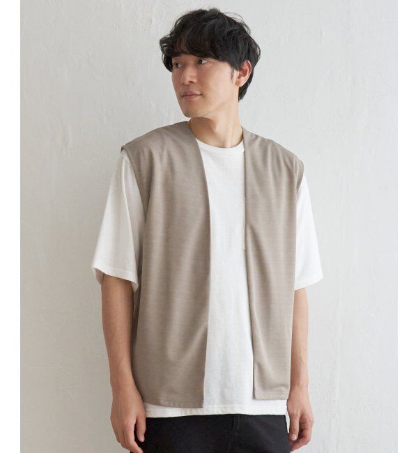 ikka「【2点セット】ジョーゼットジレインナーセット」|Tシャツ・カットソー|ベージュ
