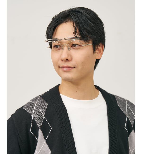  「丸型 跳ね上げ式メガネ（フリップアップ）眼鏡の上から 伊達めがね 度付き 度なし レンズ交換券付」|メガネ|