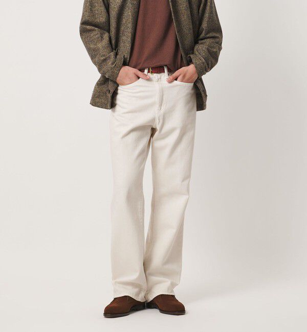 UNITED ARROWS「【別注】＜KURO＞MONTE/ホワイト セミフレア デニムパンツ」|デニム|