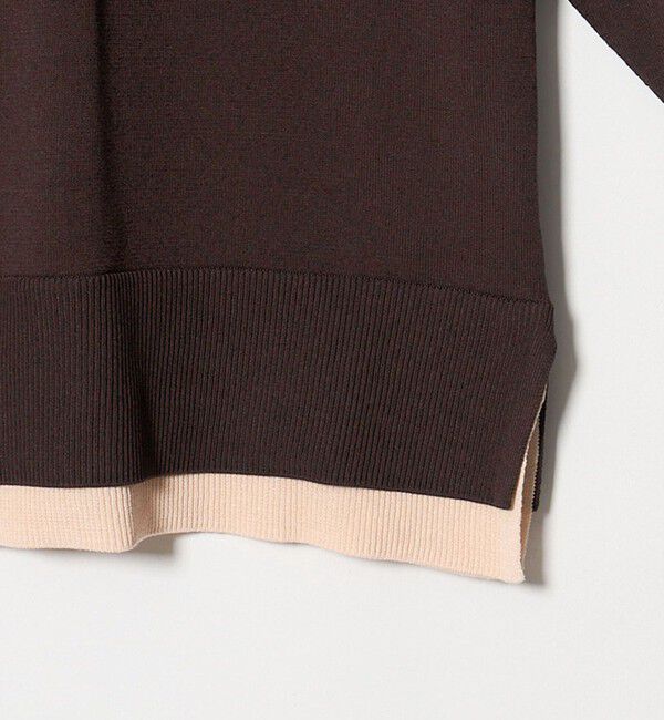 UNITED ARROWS「ブローチ ハーフスリーブ ニット」|ニット・セーター|