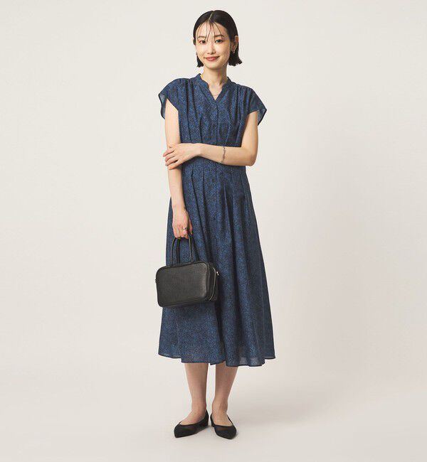 UNITED ARROWS green label relaxing「シアー タック フレア フレンチスリーブ ワンピース」|ワンピース|