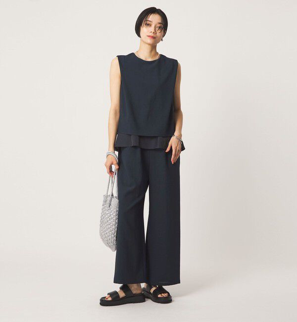 UNITED ARROWS green label relaxing「ダブルフレアオールインワン マシンウォッシャブル 通気性 ストレッチ」|オールインワン|