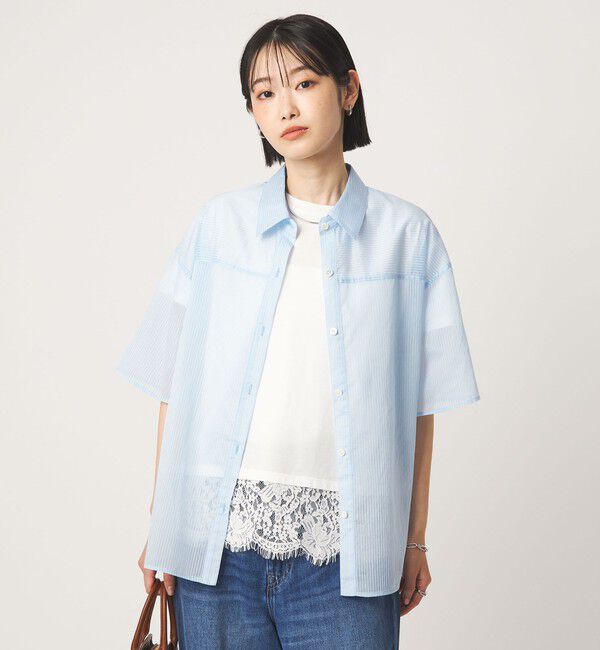 UNITED ARROWS green label relaxing「スソ レース ショートスリーブ カットソー」|Tシャツ・カットソー|