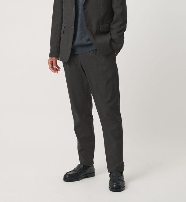 BEAUTY&YOUTH UNITED ARROWS「リサイクル ポリエステル 1プリーツ テーパード パンツ NO.3 セットアップ対応 ヨコストレッチ ウォッシャ」|チノ|