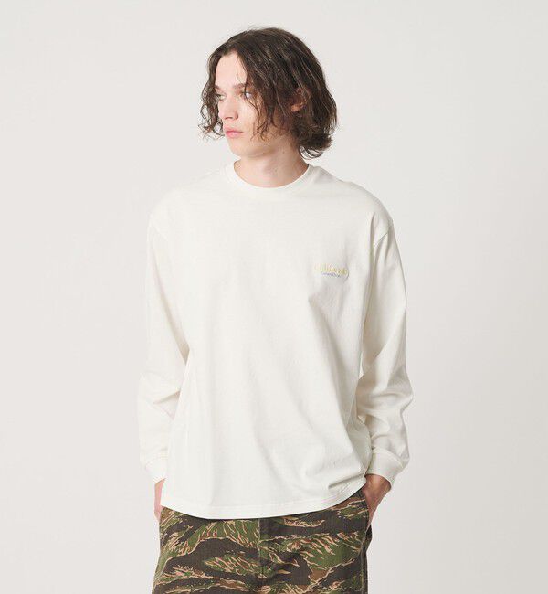 California General Store「＜CGS.＞オーガニック コットン ロングスリーブ ロゴ Tシャツ」|Tシャツ・カットソー|