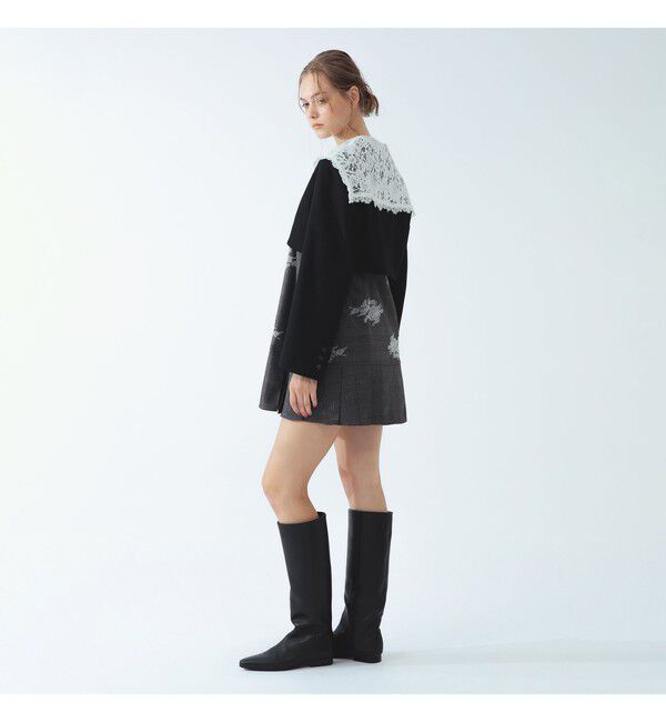 Ray BEAMS 「レース カラー ボレロ ジャケット」|ダッフルコート|