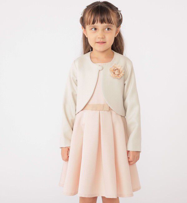 SHIPS KIDS「SHIPS KIDS:110～130cm / セレモニー ボレロジャケット コサージュ付き」|ボレロ|