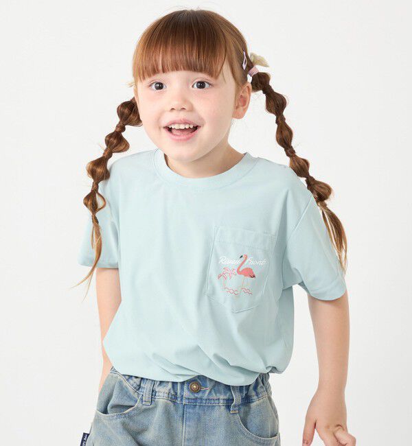 SHIPS Colors 「【WEB限定】SHIPS Colors:90～140cm /〈接触冷感・UVカット〉カノコ ポケット プリントT」|Tシャツ・カットソー|