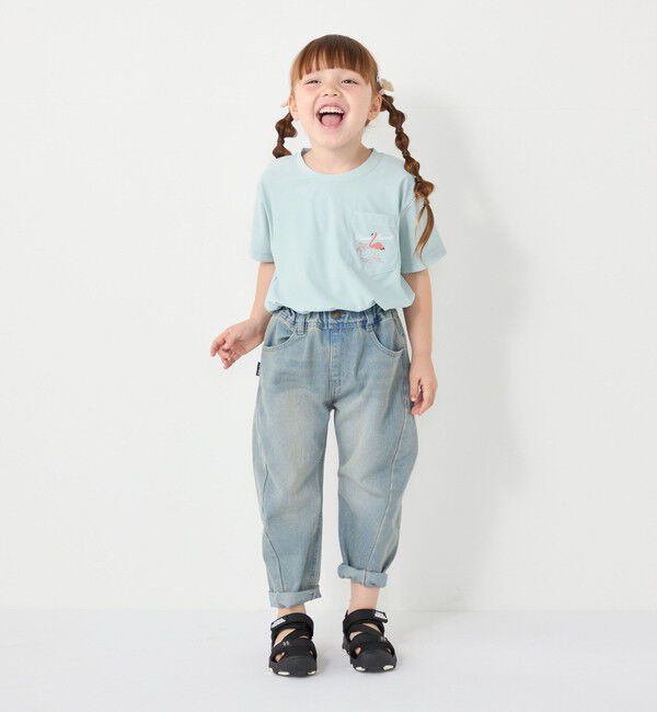 SHIPS Colors 「【WEB限定】SHIPS Colors:90～140cm /〈接触冷感・UVカット〉カノコ ポケット プリントT」|Tシャツ・カットソー|