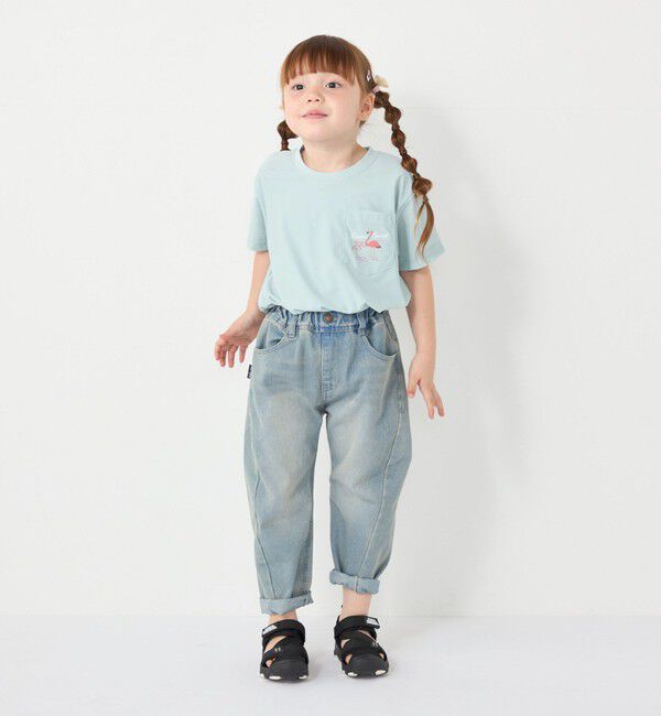 SHIPS Colors 「【WEB限定】SHIPS Colors:90～140cm /〈接触冷感・UVカット〉カノコ ポケット プリントT」|Tシャツ・カットソー|