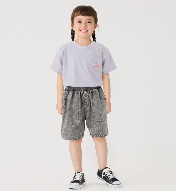 SHIPS Colors 「【WEB限定】SHIPS Colors:90～140cm /〈接触冷感・UVカット〉カノコ ポケット プリントT」|Tシャツ・カットソー|
