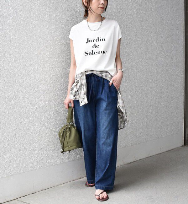 SHIPS Colors 「SHIPS Colors:〈接触冷感・UVカット・洗濯機可能〉フレンチスリーブ SOLENNE ロゴ TEE◇」|Tシャツ・カットソー|