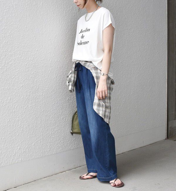 SHIPS Colors 「SHIPS Colors:〈接触冷感・UVカット・洗濯機可能〉フレンチスリーブ SOLENNE ロゴ TEE◇」|Tシャツ・カットソー|