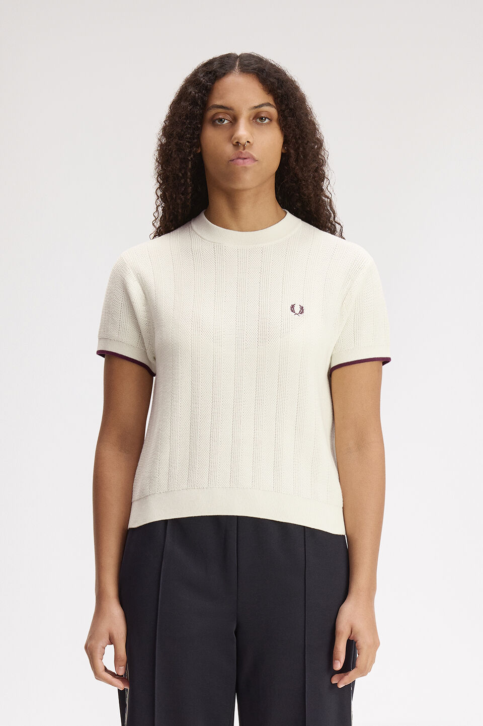 FRED PERRY 「FRED PERRY／Textured Knitted T-Shirt／テクスチャードニットTシャツ」|Tシャツ・カットソー|