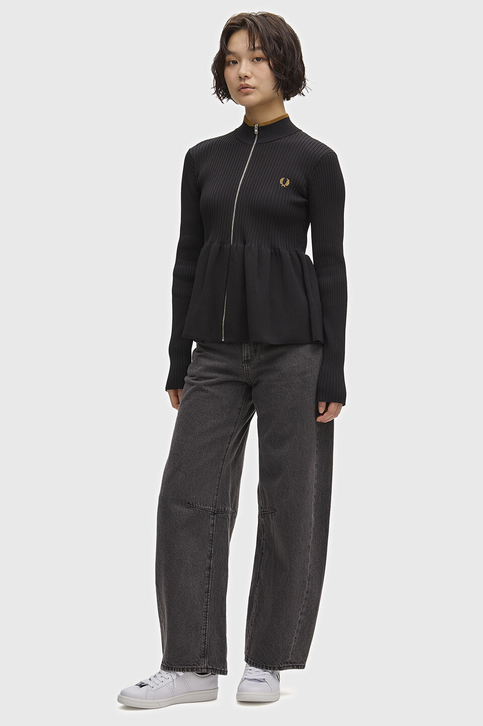 FRED PERRY 「FRED PERRY／Zip-Through Peplum Cardigan／ジップスルーペプラムカーディガン」|Tシャツ・カットソー|