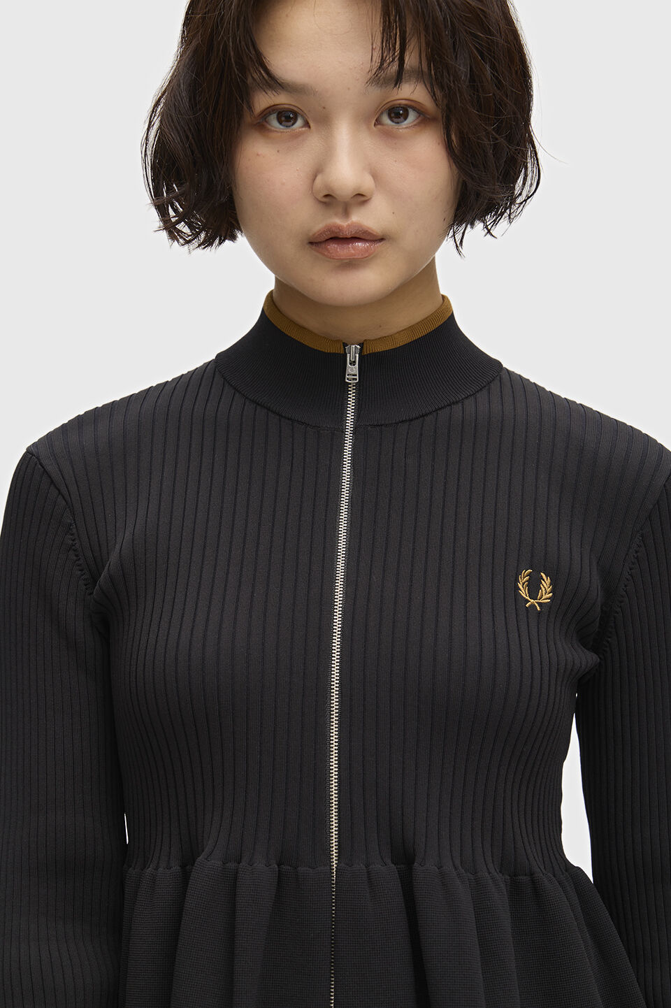 FRED PERRY 「FRED PERRY／Zip-Through Peplum Cardigan／ジップスルーペプラムカーディガン」|Tシャツ・カットソー|