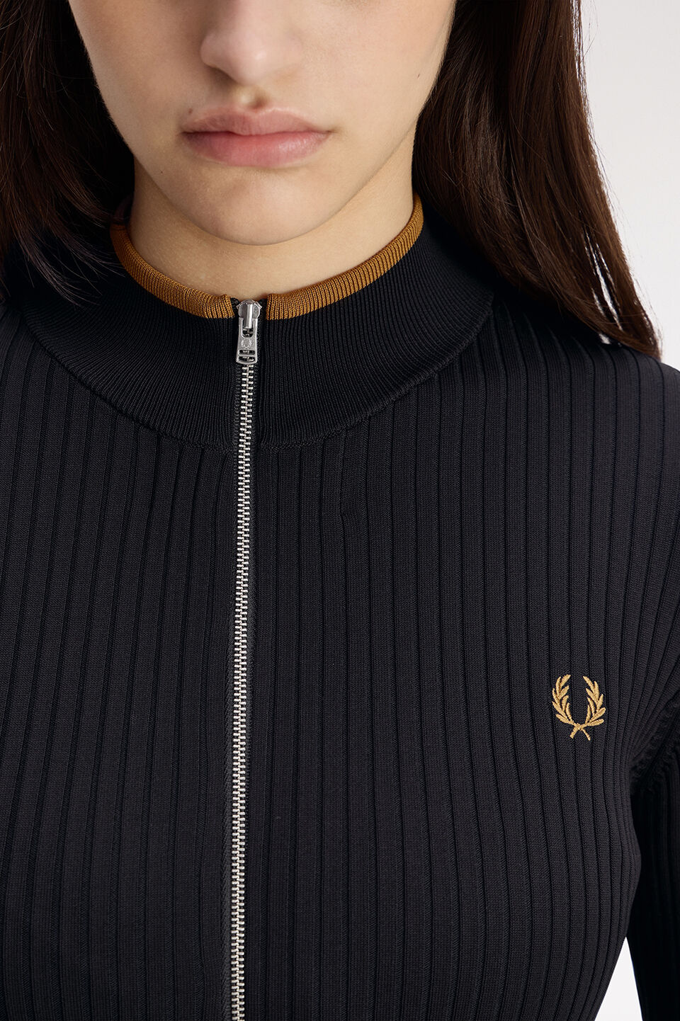 FRED PERRY 「FRED PERRY／Zip-Through Peplum Cardigan／ジップスルーペプラムカーディガン」|Tシャツ・カットソー|