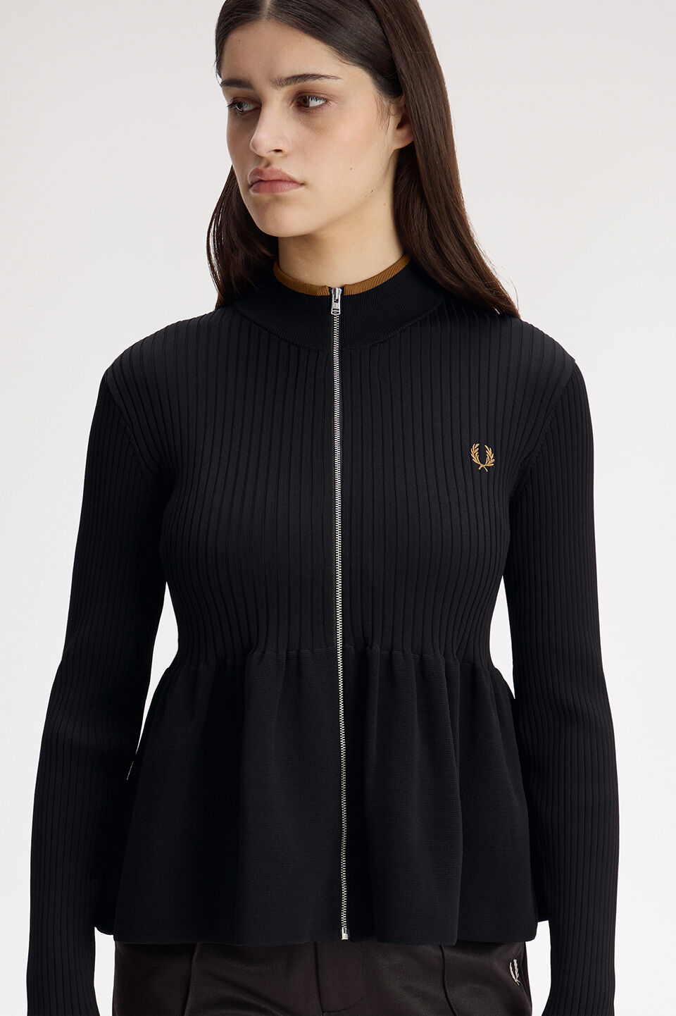 FRED PERRY 「FRED PERRY／Zip-Through Peplum Cardigan／ジップスルーペプラムカーディガン」|Tシャツ・カットソー|