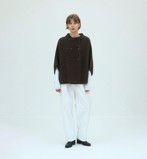 GALERIE VIE「モンゴルヤク ダブルブレストマントカーディガン」|カーディガン|