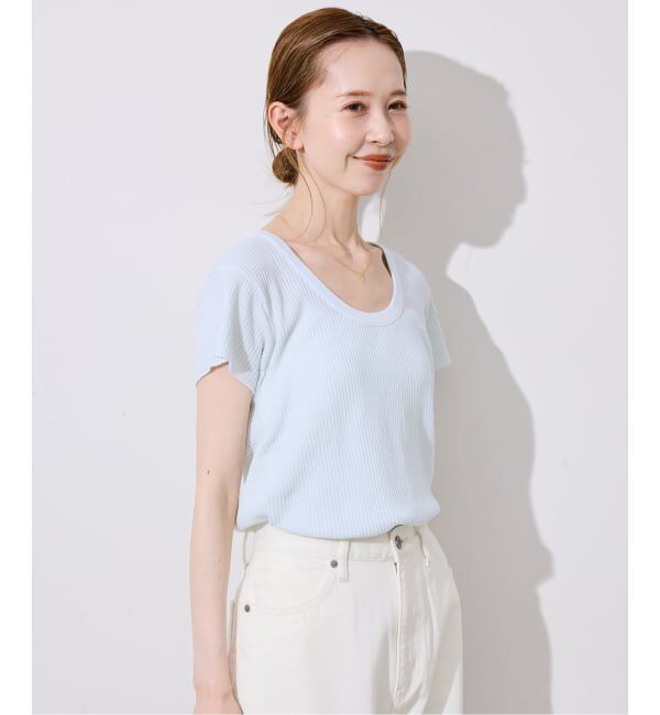 SLOBE IENA「CaRouseLamBRa/ケラウズランブラ シアーリブTシャツ 261-466SO」|Tシャツ・カットソー|