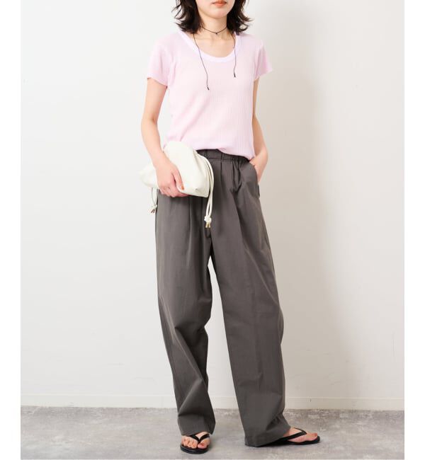SLOBE IENA「CaRouseLamBRa/ケラウズランブラ シアーリブTシャツ 261-466SO」|Tシャツ・カットソー|