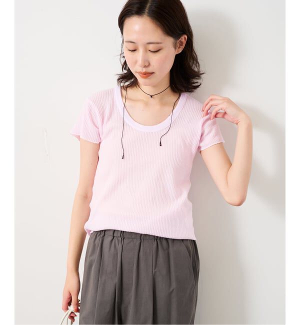 SLOBE IENA「CaRouseLamBRa/ケラウズランブラ シアーリブTシャツ 261-466SO」|Tシャツ・カットソー|