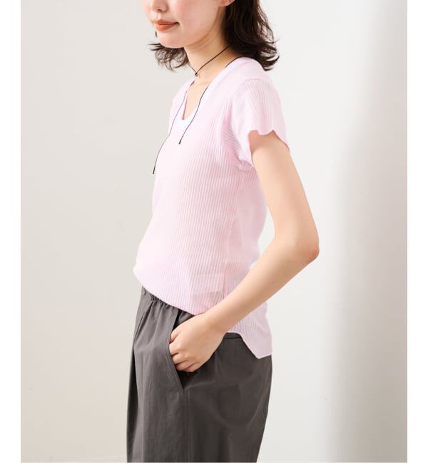 SLOBE IENA「CaRouseLamBRa/ケラウズランブラ シアーリブTシャツ 261-466SO」|Tシャツ・カットソー|