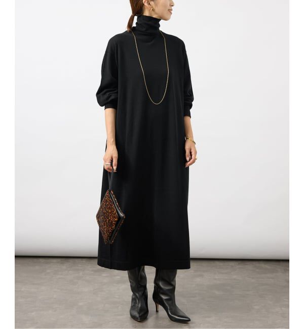 VERMEIL par iena「《WEB限定/追加予約》GLOW wool knit ワンピース」|ワンピース|ブラック