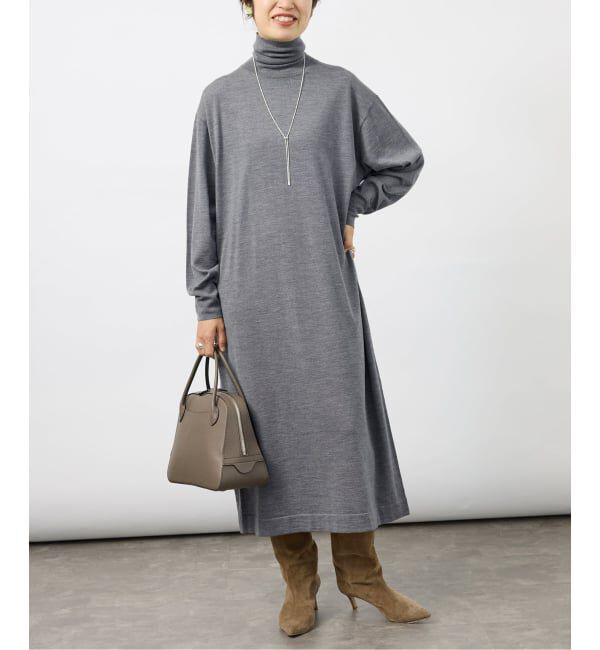 VERMEIL par iena「《WEB限定/追加予約》GLOW wool knit ワンピース」|ワンピース|グレー