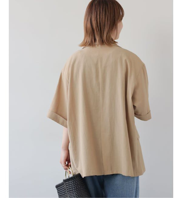 JOURNAL STANDARD relume「［吸水速乾 / 洗濯機洗い可］NATURAL FLAX ハーフスリーブジャケット」|テーラードジャケット|