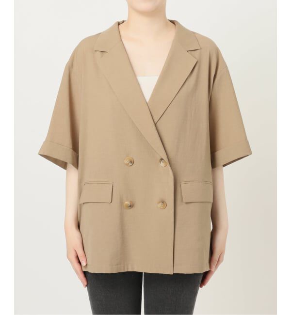 JOURNAL STANDARD relume「［吸水速乾 / 洗濯機洗い可］NATURAL FLAX ハーフスリーブジャケット」|テーラードジャケット|
