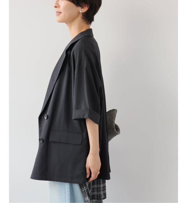 JOURNAL STANDARD relume「［吸水速乾 / 洗濯機洗い可］NATURAL FLAX ハーフスリーブジャケット」|テーラードジャケット|