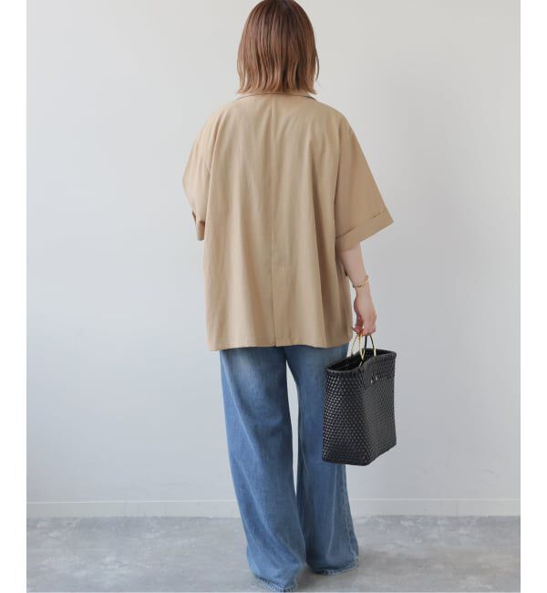 JOURNAL STANDARD relume「［吸水速乾 / 洗濯機洗い可］NATURAL FLAX ハーフスリーブジャケット」|テーラードジャケット|