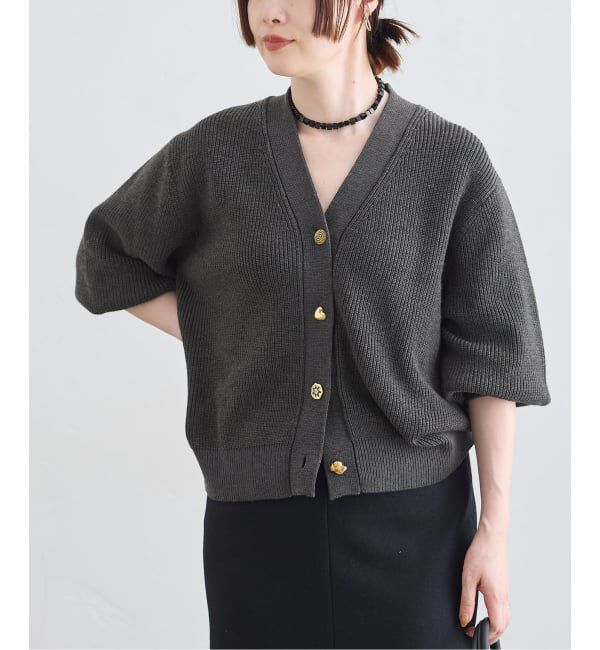 journal standard L'essage「《予約》GOLDボタンカーディガン」|カーディガン|グレー