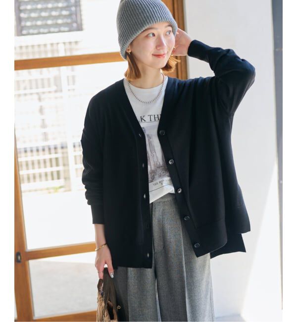 JOURNAL STANDARD relume「《一部WEB限定追加予約 / 新色》BiellaYarnワイドVネックカーディガン」|カーディガン|