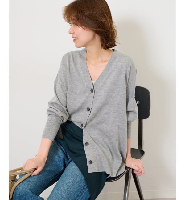 JOURNAL STANDARD relume「《一部WEB限定追加予約 / 新色》BiellaYarnワイドVネックカーディガン」|カーディガン|グレーB
