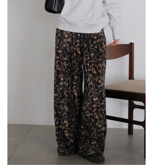 JOURNAL STANDARD「《予約》ベロアレオパードドロストパンツ」|その他|ベージュ A