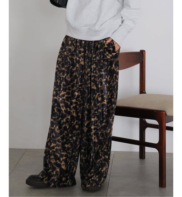JOURNAL STANDARD「《予約》ベロアレオパードドロストパンツ」|その他|