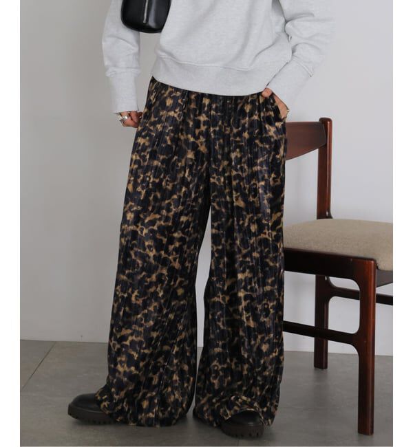 JOURNAL STANDARD「《予約》ベロアレオパードドロストパンツ」|その他|