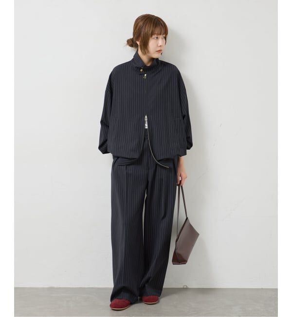 journal standard L'essage「TWストライプ/チェックイージーパンツ」|スラックス|