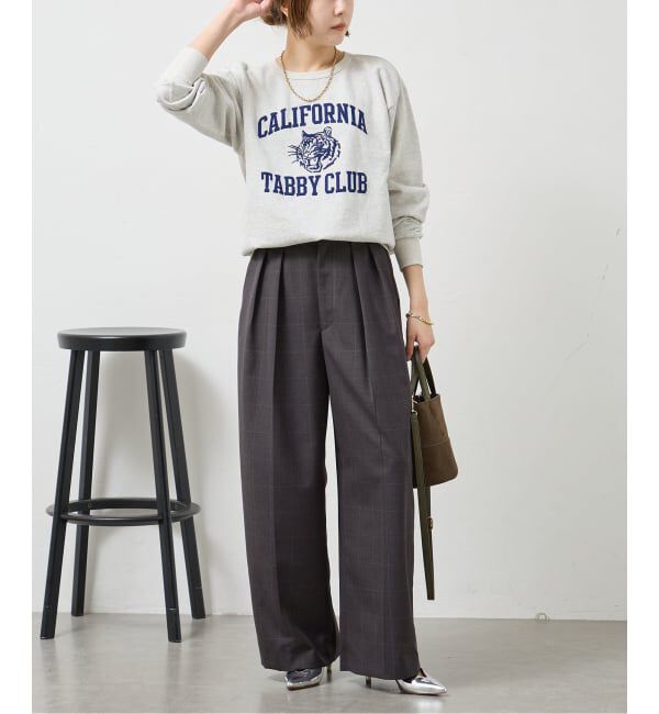 journal standard L'essage「TWストライプ/チェックイージーパンツ」|スラックス|
