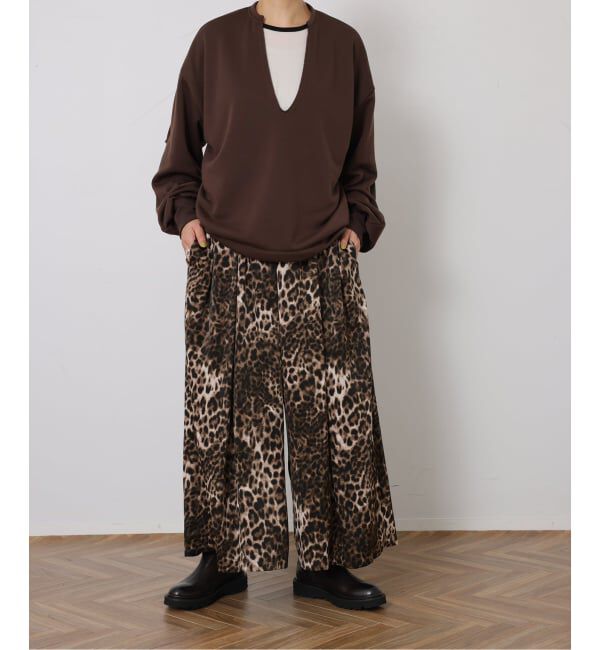 journal standard luxe「《予約》マットサテンレオパ タックパンツ」|その他|