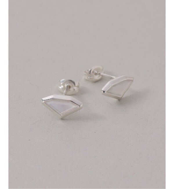 Spick and Span「【SAMH by LILAS】ダイヤモンドカットシェルピアス SV（両耳）」|ピアス|