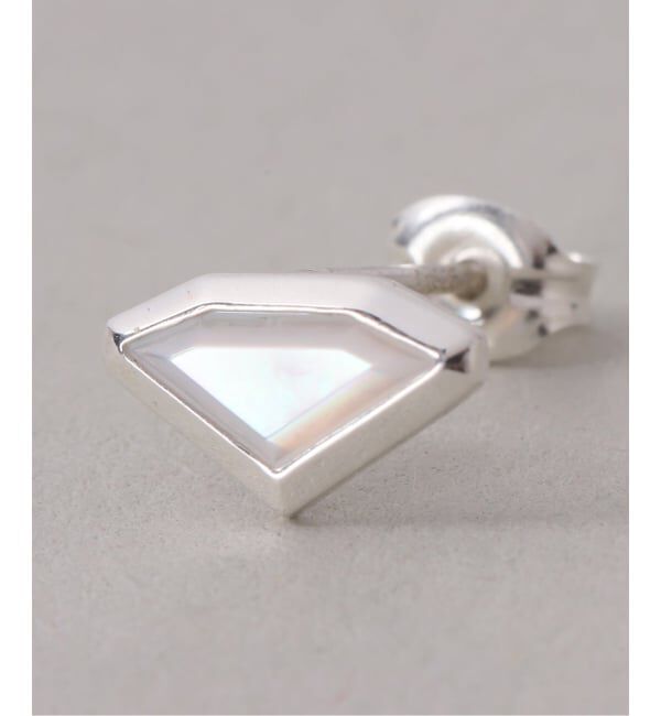 Spick and Span「【SAMH by LILAS】ダイヤモンドカットシェルピアス SV（両耳）」|ピアス|