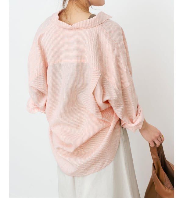 Spick and Span「《追加》 80リネンカシュクール ビッグシャツ」|シャツ・ブラウス|