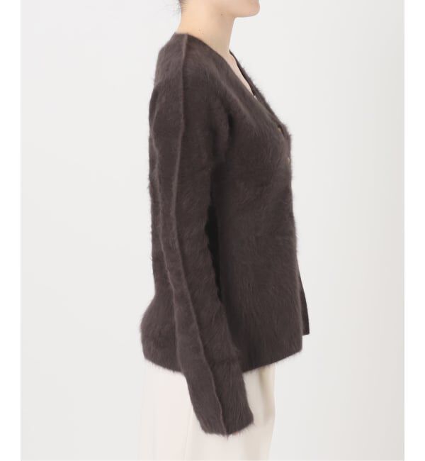 NOBLE「《予約》FOX/CaファーニットナローVカーディガン」|カーディガン|