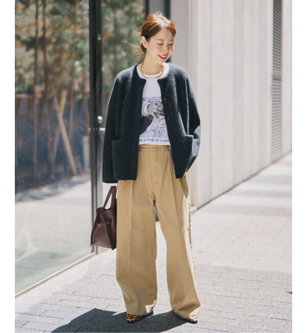 Spick and Span「《新色有り / 追加予約》ウールフォックスニットジャケット」|カーディガン|