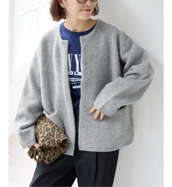 Spick and Span「《新色有り / 追加予約》ウールフォックスニットジャケット」|カーディガン|